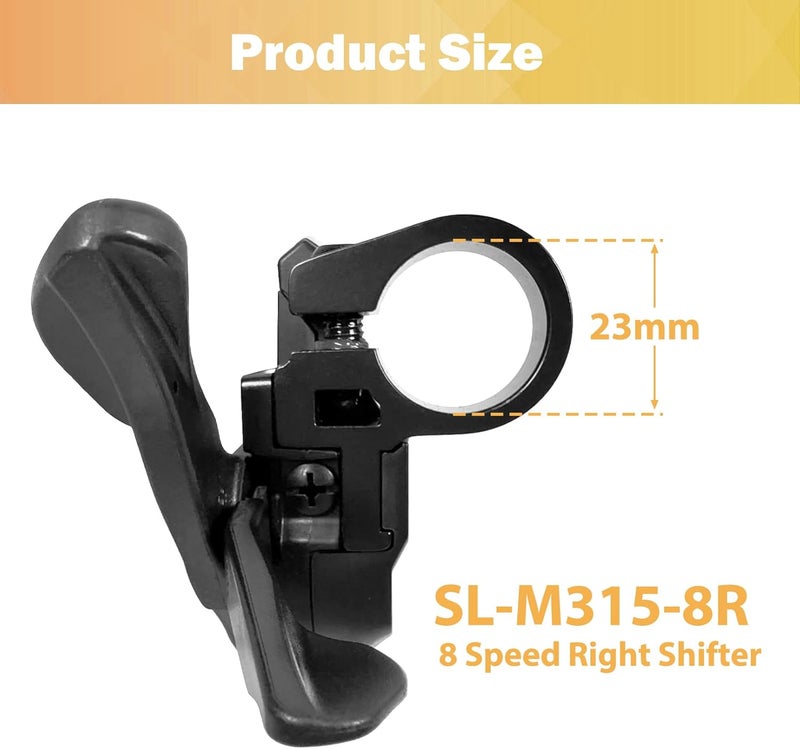 Relwears Bike Shifter SL-M315 8 Speed Right Thumb Gear Shifter 8 Speed Shifter for Moutain Bike, Road Bike and Commuter Bike - Image 4